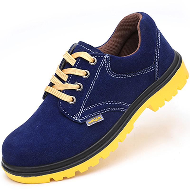 Men Safety Shoes Steel Toe Work Boots Anti-smashing Safety Boots Men Construction Welding Shoes Work Shoes Male Security Boots