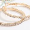 Korean Chic Luxury Diamond C-Shape Hoop Earrings