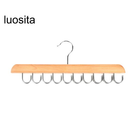 Tie Storage Rack Scarf Belt Holder with Multiple Hooks, 360-Degree Rotating, Multifunctional Closet Belt Hanger Storage Holder