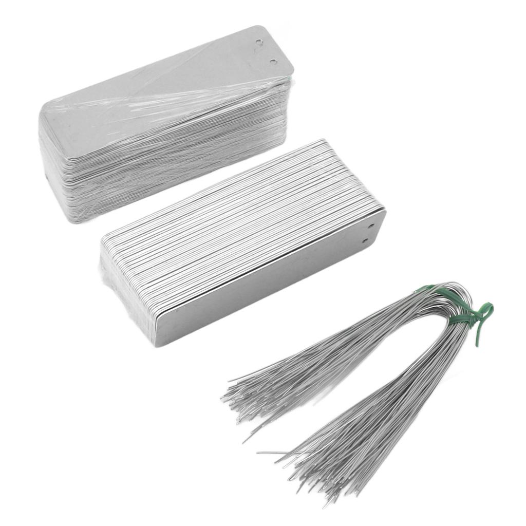 100pcs Double Sided Write On Metal Labels for Outdoor Gardening High Durability Aluminum Plant Tags