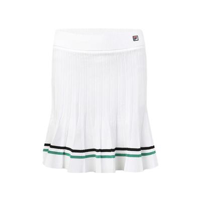 Pleated Tennis Mid-Rise Fitted Skirt Women Skirts Jade-White A11W333311F-WT