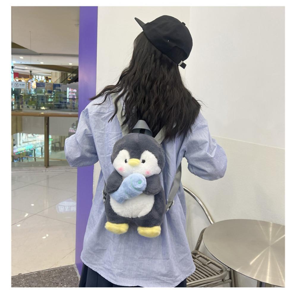 Cute Plush Toy Cartoon Plush Animal Shoulder Bag New Penguin Backpack