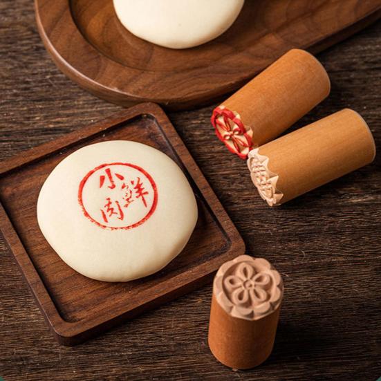 Tampon à biscuits réutilisable en bois pour décoration de gâteaux chinois