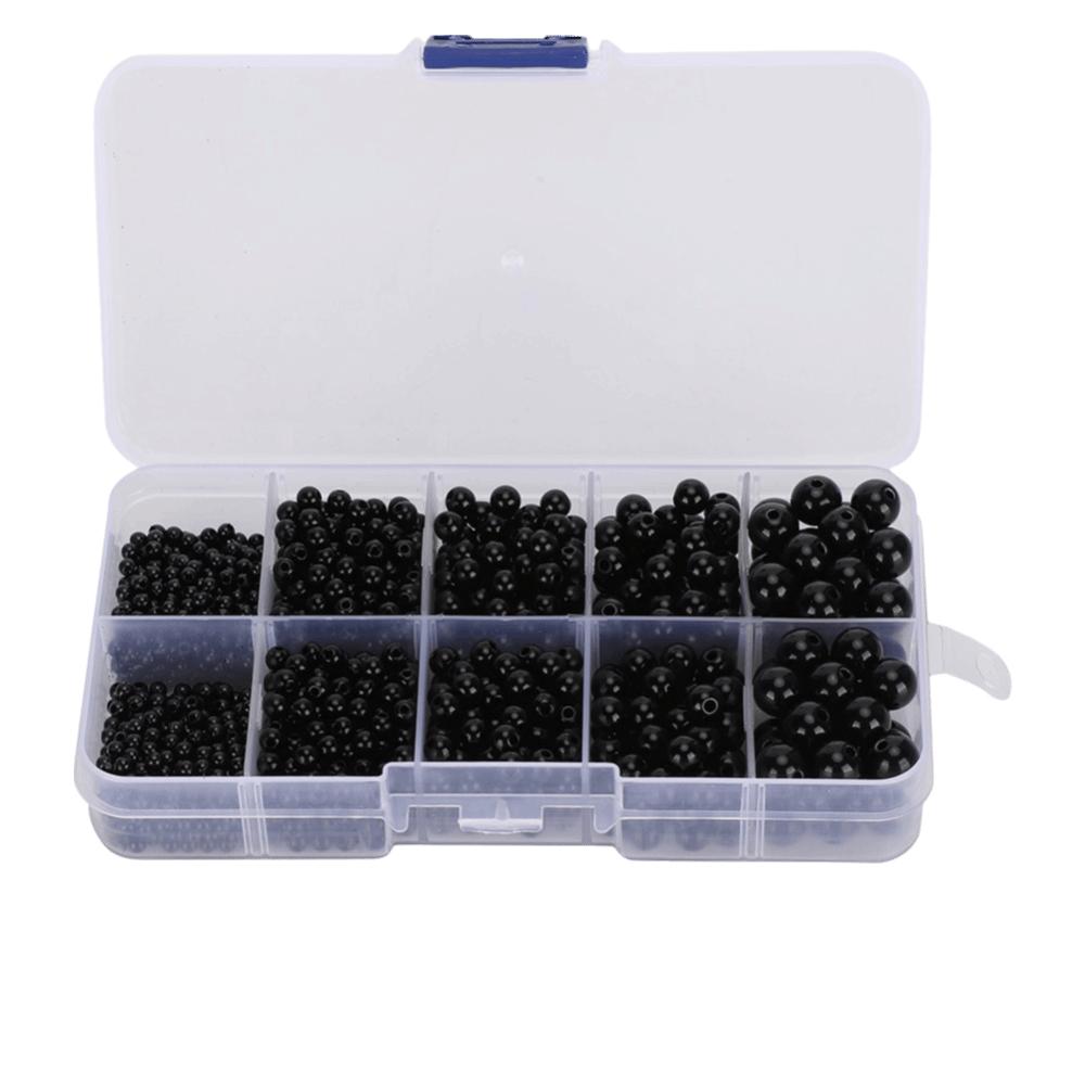 1380pcs All Black Doll Eyes 3-8mm Animal Doll Toy Doll Accessories Plastic Eyes  Doll Making