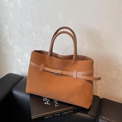 2024 Herbst/Winter Retro Mattiertes Leder Tote - Extra Große Kapazität High-End Schultertasche