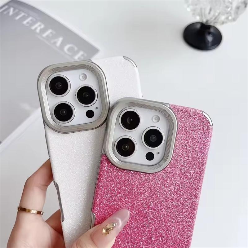 ფუფუნების ელექტროფირფიტოვანი ბრჭყვიალა ტელეფონის ქეისი iPhone 16 15 14 13 12 11 Pro Max-ისთვის, დარტყმაგამძლე ქეისი