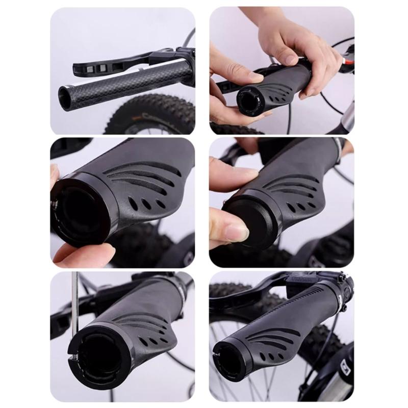 1pair Bike Handlebar Grips Bilateral Locks Road Bikes Handlebar Grips Replacement Cycling Handle Grips Easily Install