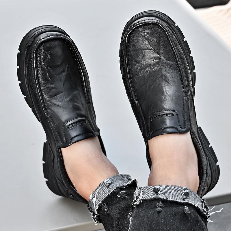 Men's Leather Shoes Slip On Casual Shoes