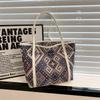 Pu Large Tote Bag For Women With Printed Design And Multiple Pockets For Daily Use
