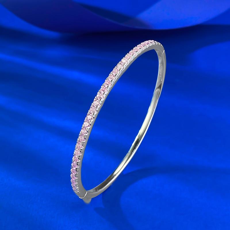 New S925 Silver Bracelet Half Plain Face Consort Women s Fashion Simple Wedding Jewelry 16cm