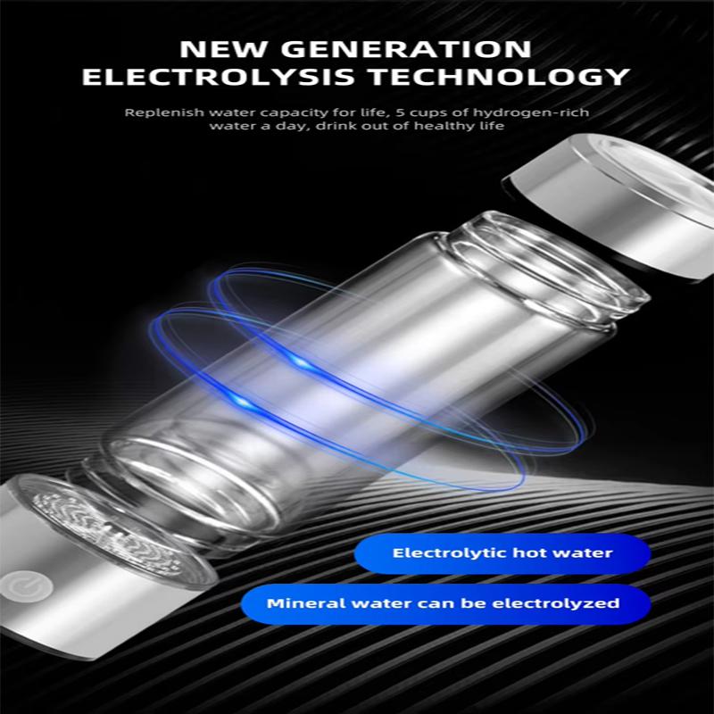Electric Hydrogen Water Bottle Generator Outdoor Use PEM Technology Rich Water Ionizer Hydrogen-Rich Element Cup Hot Type
