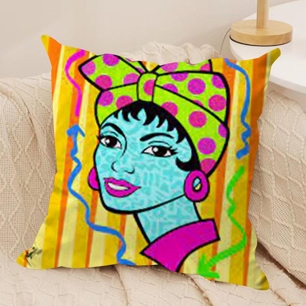 AAesthetic Art Venezuela Cushion Cover Silky Short Plush DoubleSided Printed Pillow Case for Sofa All Seasons Home Decor Gift