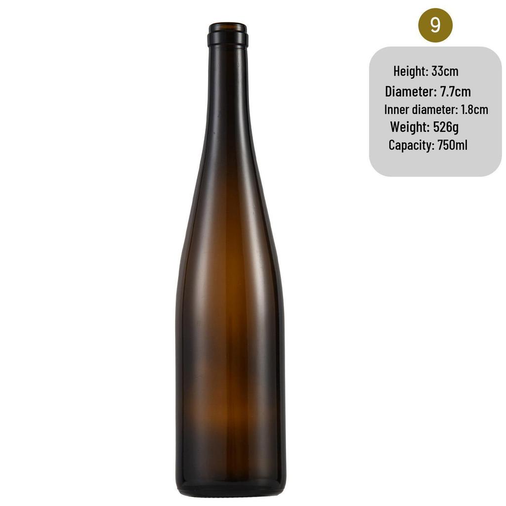 In-Stock Burgundy Green Glass Wine Bottle - Ideal for Red Wine, Liquor, Home Brewing, and Fruit Wine Storage