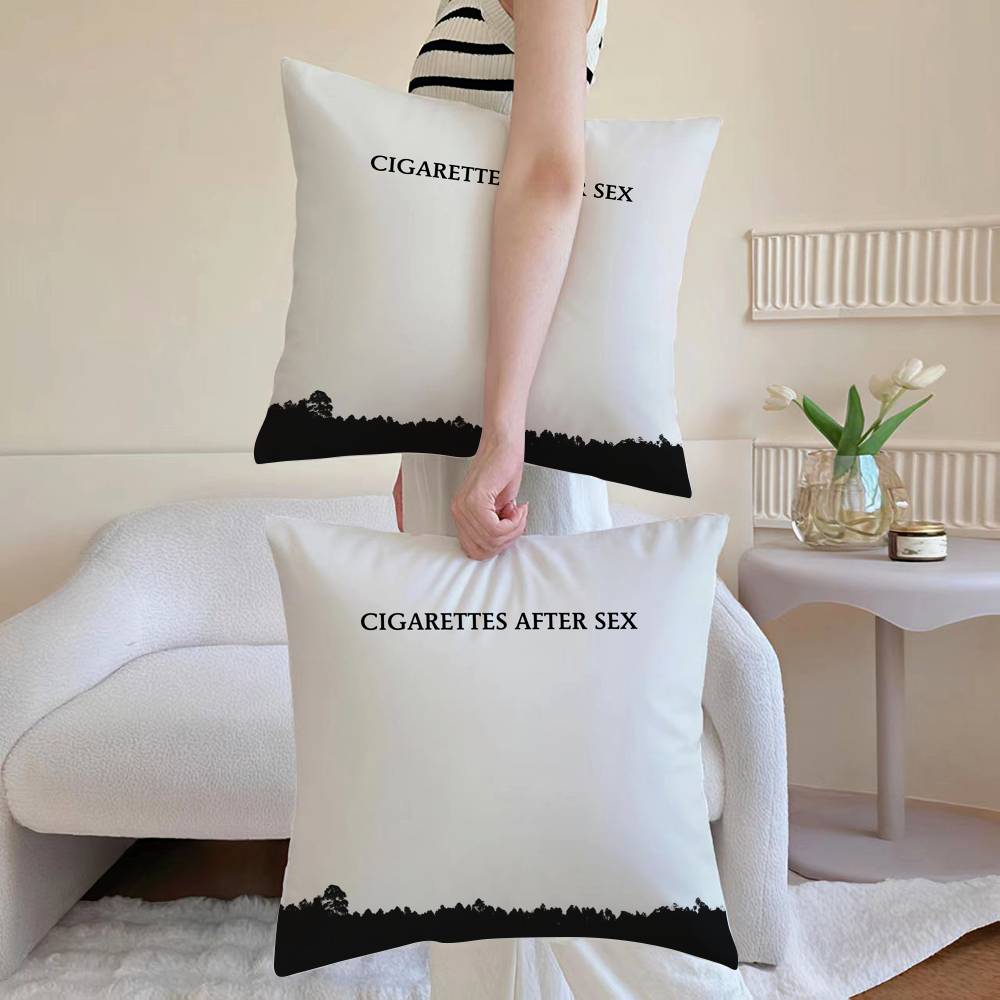 Hot C-cigarettes After Sex Pillow Case Sofa and Living Room Decorative Cushion Covers Dust-proof and Mite-proof Invisible Zipper