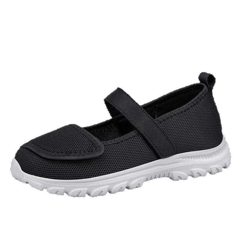 Ladies' Barefoot Walking Shoes, Velcro Adjustable Flat Shoes, Arthritis Edema Casual Shoes, Breathable and Convenient Slip In Sports Shoes