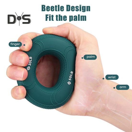 Pierścień do treningu siły silikonowej, antypoślizgowy pierścień do treningu przedramion i palców, koło do wzmacniania dłoni, przenośny trening rehabilitacyjny dłoni