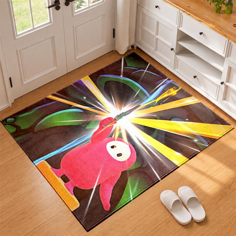 Fall Guys Carpet Door Mat for Living Room or Bedroom Protective Mat Under Chair Office Decoration Christmas Gift Birthday Present