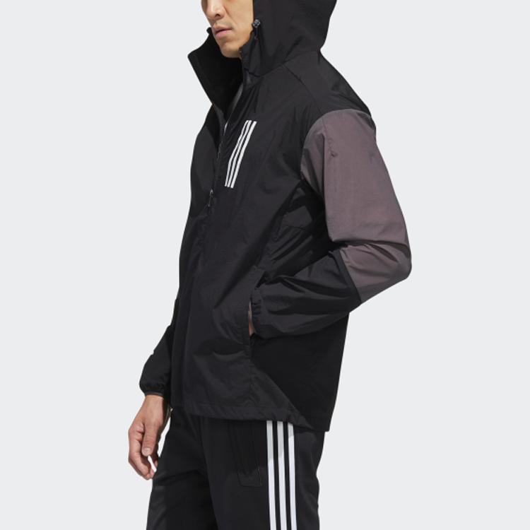 Adidas Sports Logo Fitted Jacket Men Jackets Black GL5626