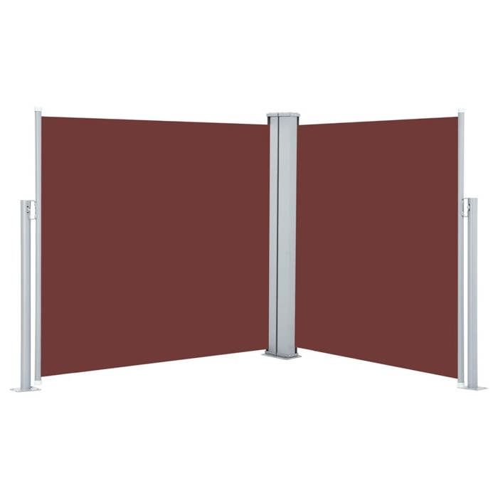 VidaXL Auvent latéral rétractable Marron 100 x 600 cm
