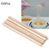 100Pcs/Bag Disposable Wooden Depilatory Wax Applicator Stick Spatula Hair Removal Tools