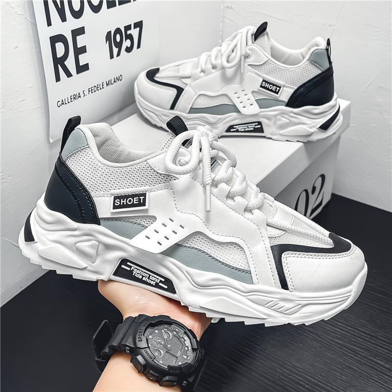 Мужская обувь модные мужские кроссовки осенний новый брендовый дизайн удобные мужские кроссовки на мягкой подошве Tenis Masculino 39 белый 2559₽