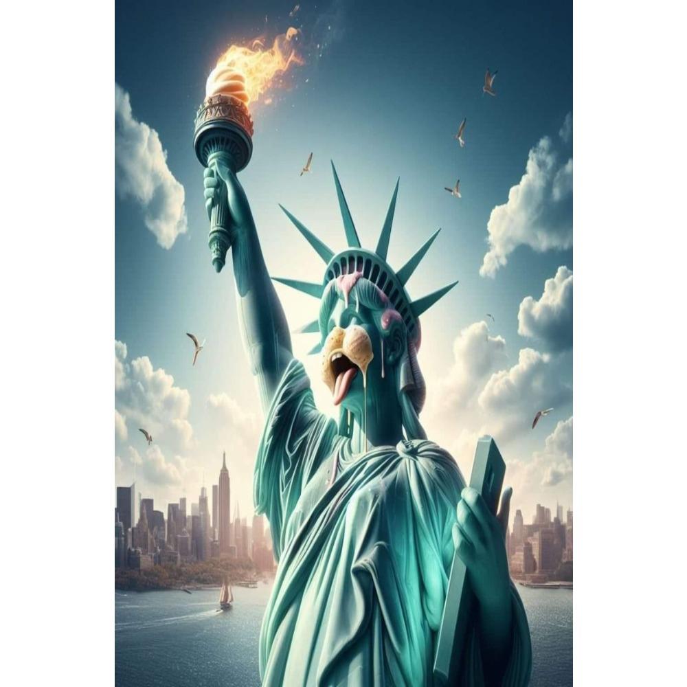 Vintage Metal Tin Sign Liberty Goddess Wall Art Decor For Living Room Bedroom