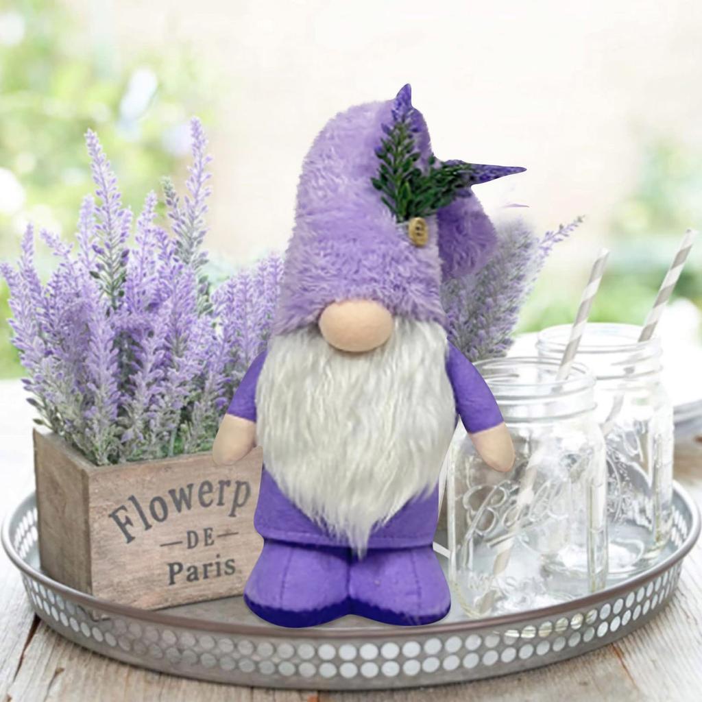 Lavender Standing Doll Faceless Old Man Cute Gnome Dwarf Doll Decoration Christmas Party Decoration