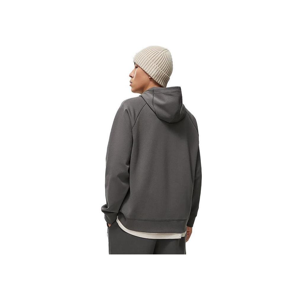 Li Ning Badfive Letter Print Pullover Sweatshirt Unisex Sweatshirt Street-Grey AWDT887-3