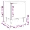 VidaXL Bedside Tables 2 Pcs White 40x30x50 Cm Engineered Wood 826829