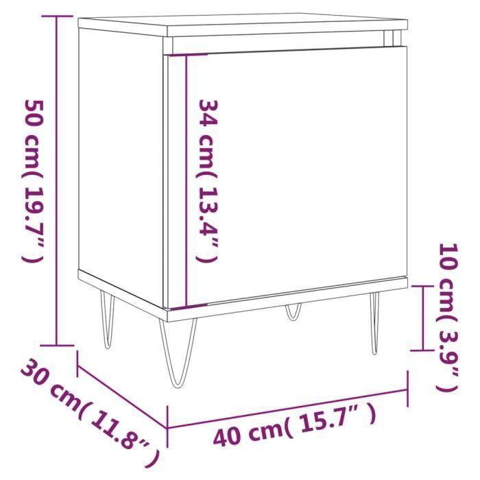 VidaXL Bedside Tables 2 Pcs White 40x30x50 Cm Engineered Wood 826829