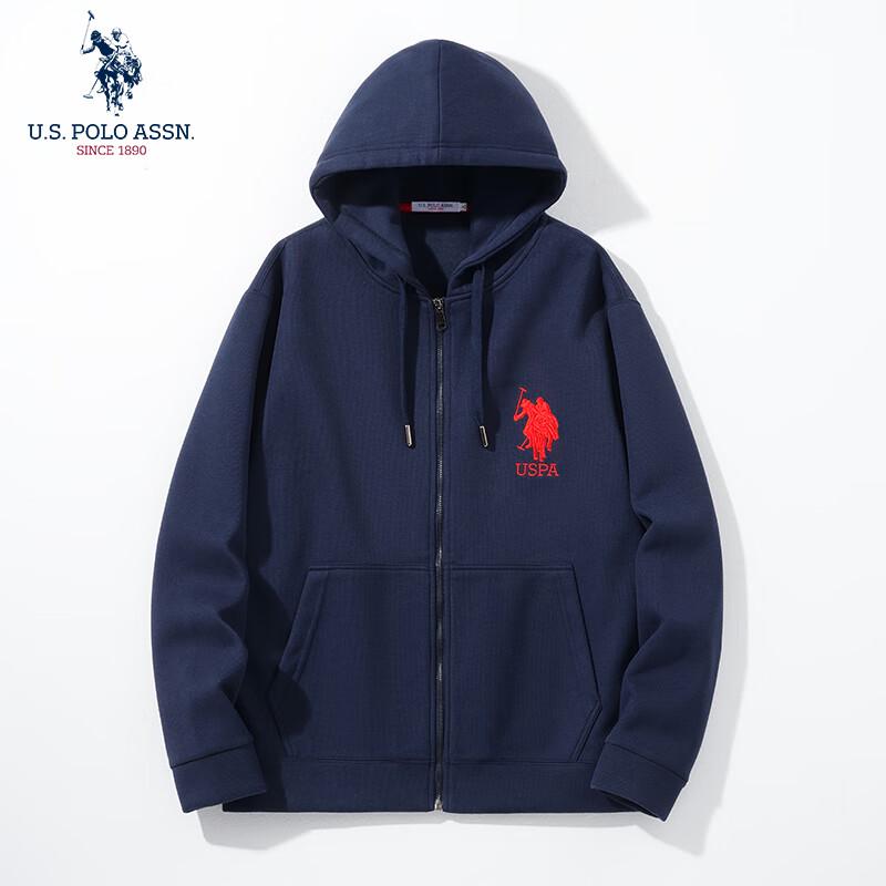 U.S. Polo Assn. Men's Hooded Zip-Up Cardigan