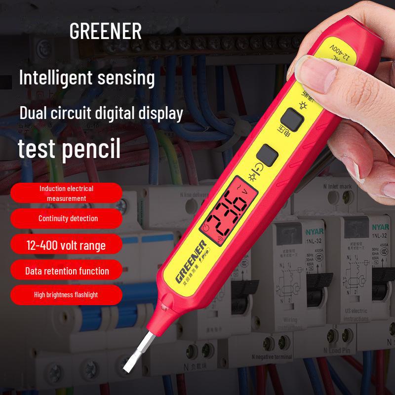 Green Forest Multi-Function Electrician Test Pen: Intelligent Leakage Detection & Induction for Household Use.