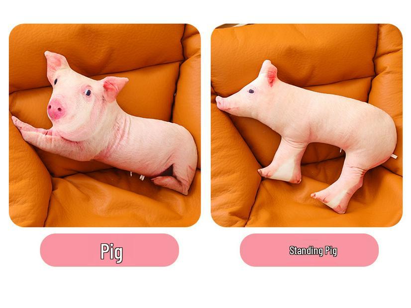 Realistic Pig Hug Pillow Plush Toy - Creative Sand Sculpture Sow Doll Gift for Friends