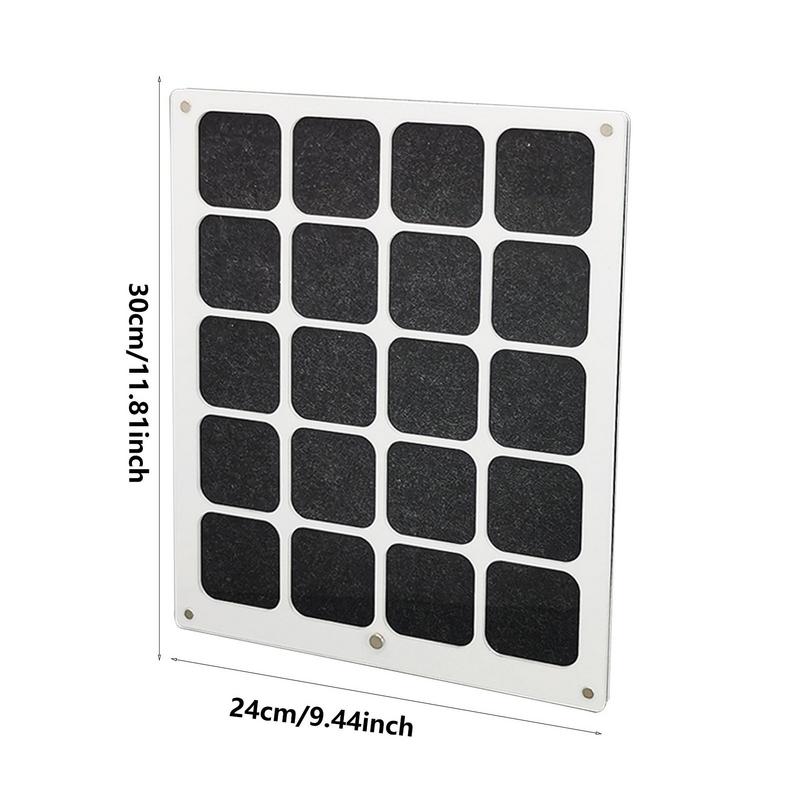 20 Girds Pin Collection Display s průhledným akrylovým prachotěsným krytem Display Box pro brož, medaili, odznak, cestovní brože, kancelářské sponky