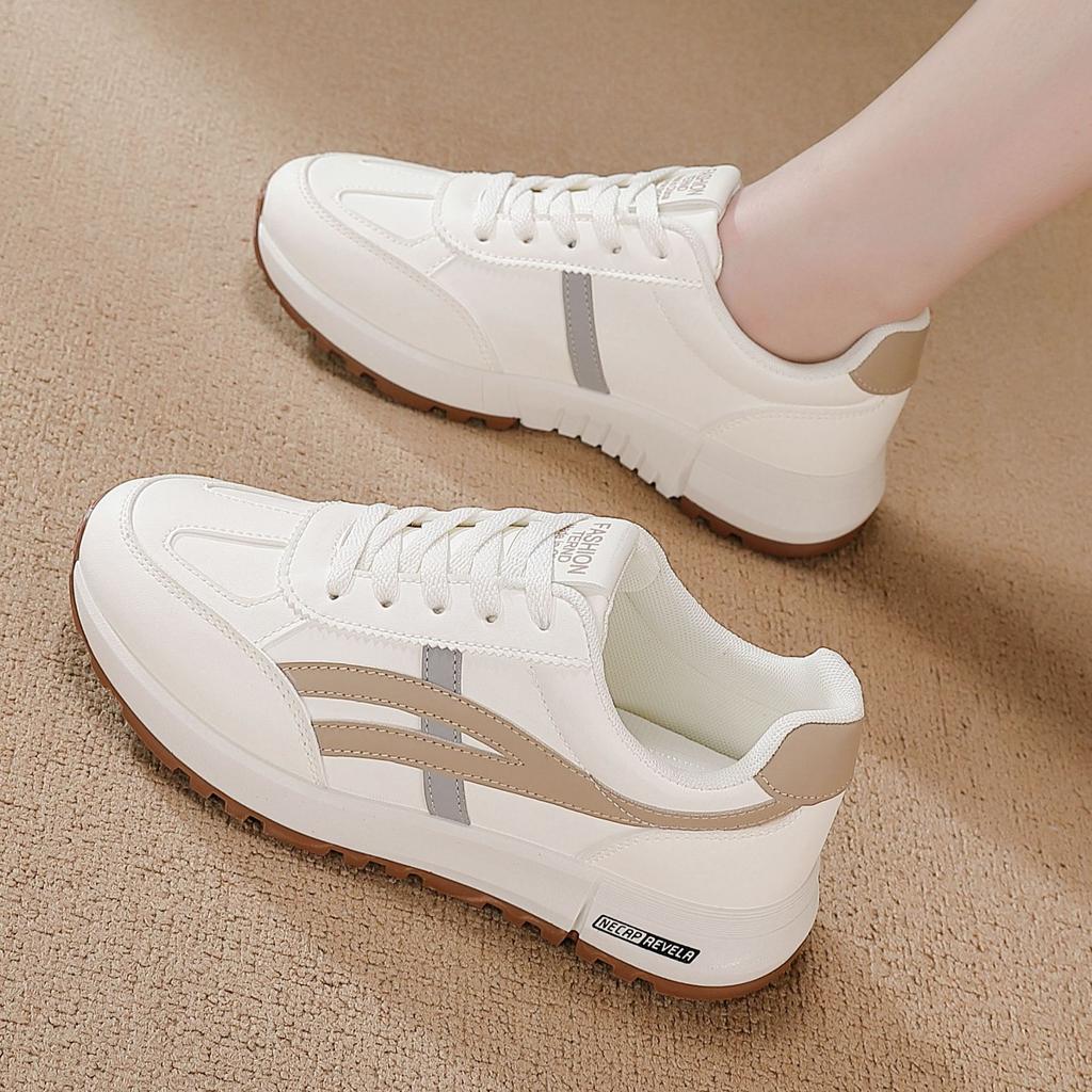 Flat Shoes New Autumn Breathable Leather Surface with Skirt Shoes Casual Couple Sports Shoes