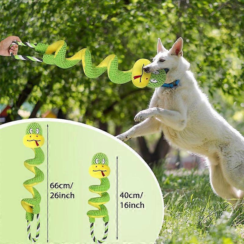 Durable Tug of War Squeaky Dog Toy, Interactive Pull Play Toy for Chewing & Teething, Tough Pet Training Toy for Boredom Relief & Bonding