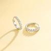 Sterling Silver Exquisite Hoop Earring, Set With Cubic Zirconia, Lightweight And Hypoallergenic,  Women's Jewelry