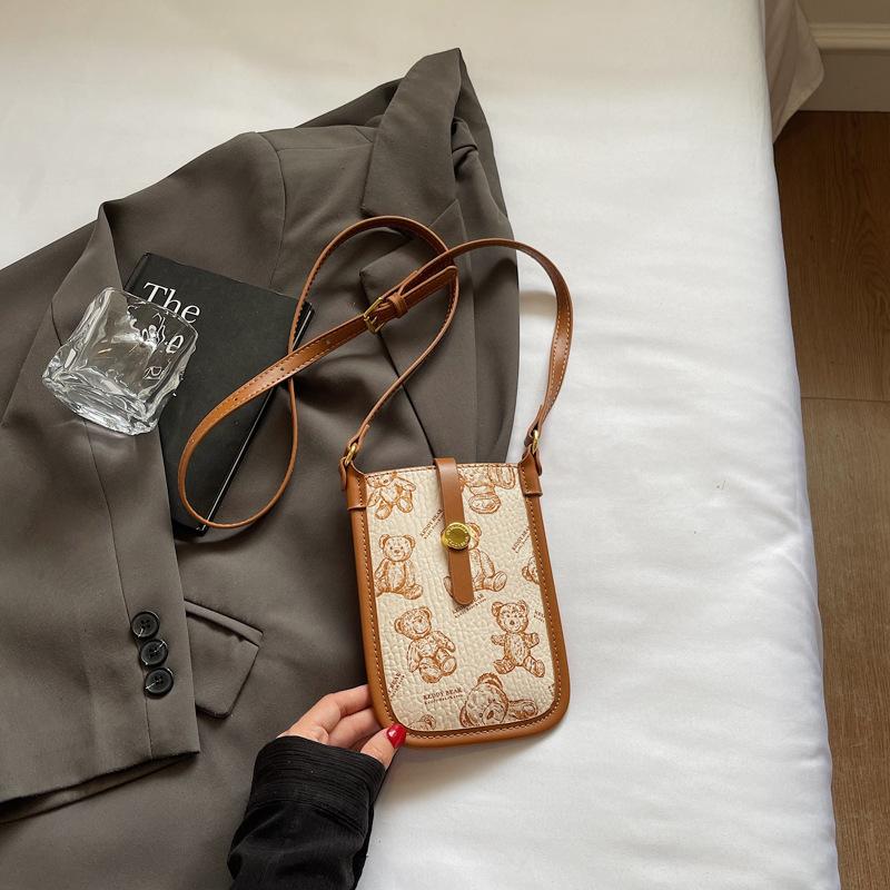 Stylish and Simple Contrasting Color Bag Women's 2025 Summer New Casual Niche Shoulder Messenger Bag Trendy Mobile Phone Bag