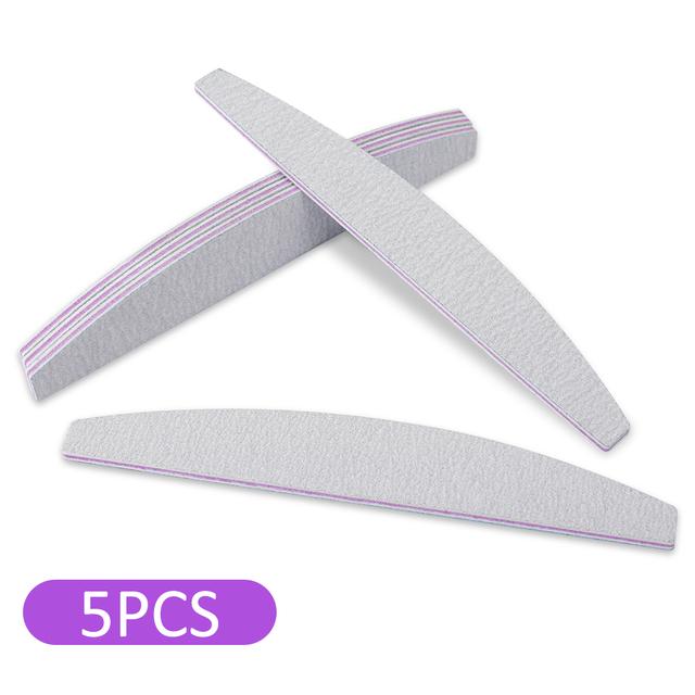 5/10Pcs Professional Nail File Sandpaper Thick Manicure Nail File Buffer For Gel Polish Nail Art Tool Accessory