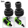 High Quality Practical Brand New Thread Connector Tap Adaptor 2 Pcs Black For Garden Water Hose Outer Threaded Plastic