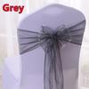 100-10PCS Wedding Chair Decoration Organza Chair Sashes Knot Bands Chair Bows For for Wedding Party Banquet Event Chair Decors