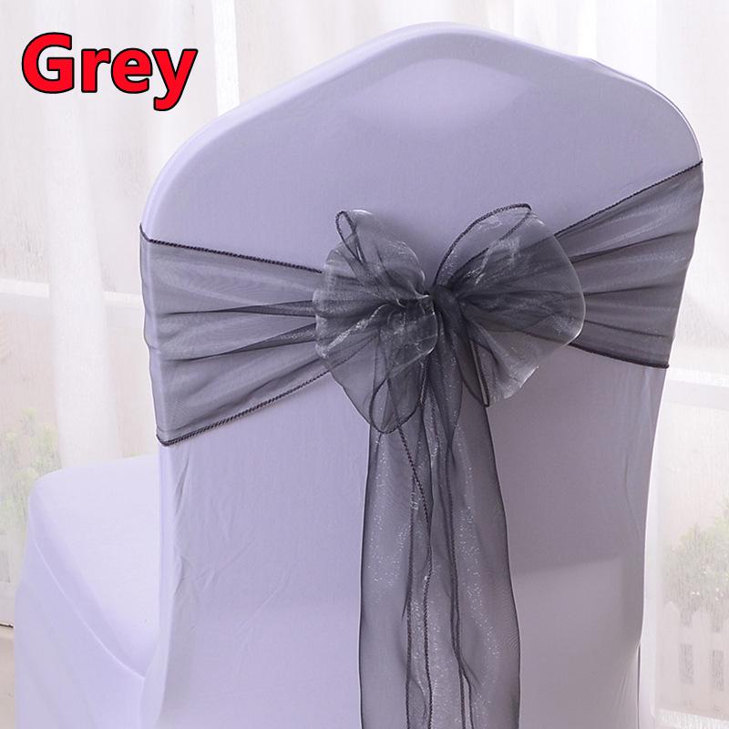 100-10PCS Wedding Chair Decoration Organza Chair Sashes Knot Bands Chair Bows For for Wedding Party Banquet Event Chair Decors