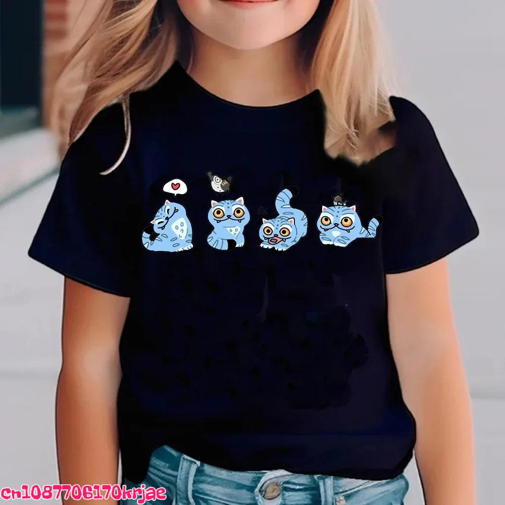 Hot Kpop Demon Hunters Children's T Shirt Short Sleeve Boys Kdis T-shirt Cute Kpop Demon Hunters Harajuku Tshirt for Boys Girls