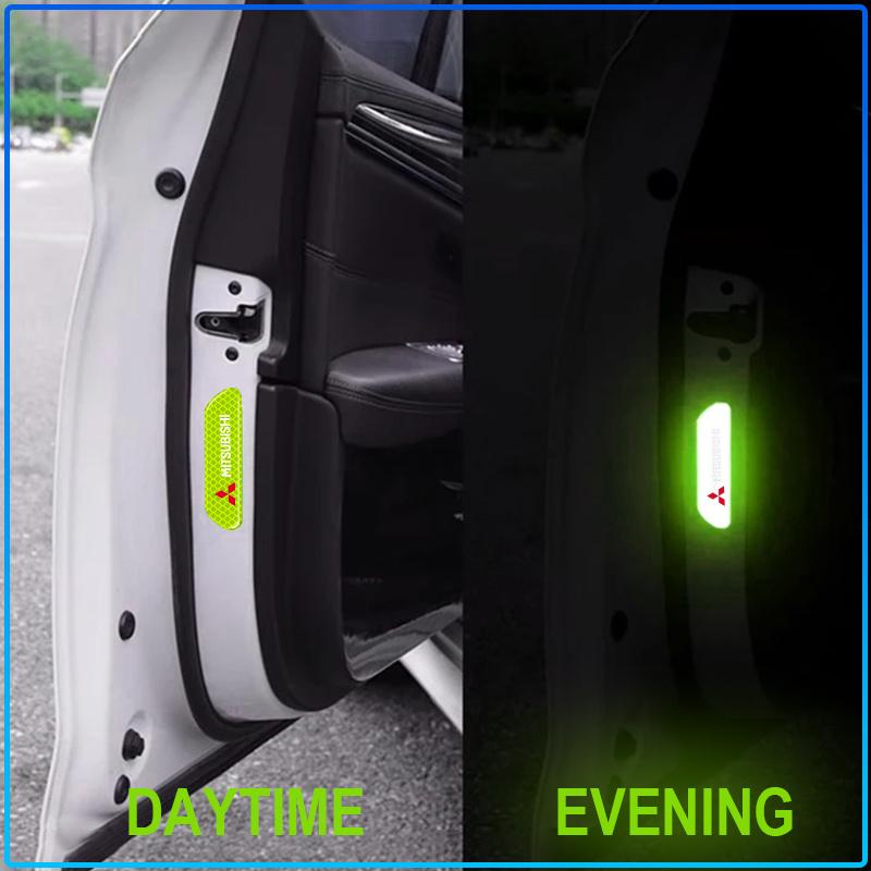 For Mitsubishi Lancer 7 8 I200 Pajero Montero Sport Outlander ASX Mirage Eclipse 4PCS/set Car Reflective Safety Strip Stickers