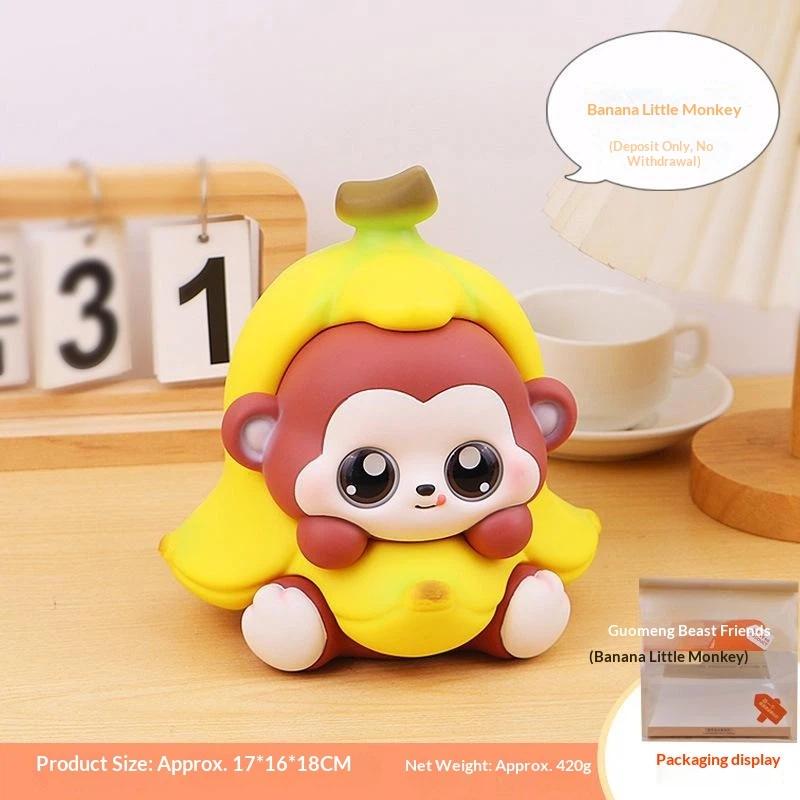 Cute Banana Piggy Bank Large Capacity Cartoon Animal Coin Storage Box for Children Boys Girls Christmas Gift