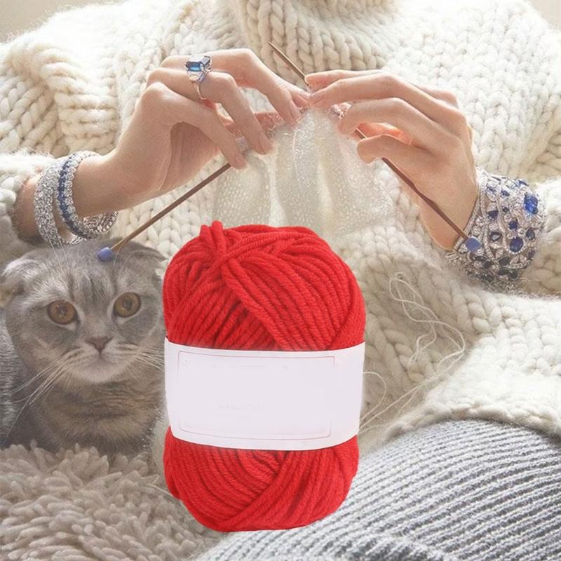 Multicolor Acrylic Crochet Thread 4 Strands Craft Yarn For Handmade Clothing And Home Decoration