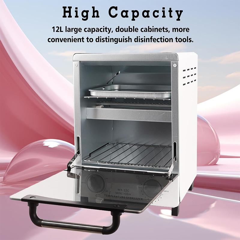 12L Large Capacity Heating Towel Cabinet High Temperature Dry Heat Sterilizer Hair Beauty Salon Disinfection Equipment