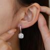 Moissanite Earrings S925 Silver Deluxe Square Bag Moissanite Silver Stud Earrings, Accessories Jewelry
