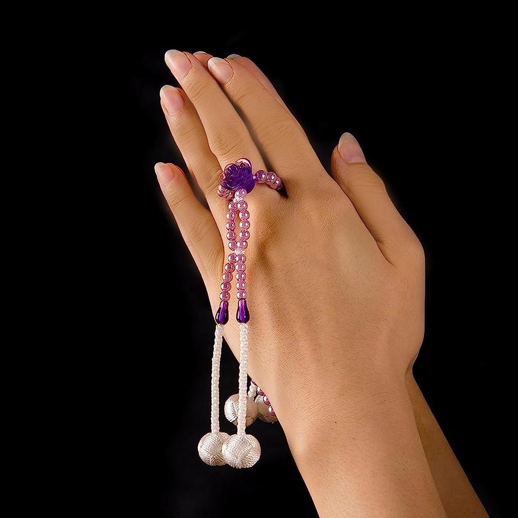 Kongodo Damen Rosenkranz, Bunter Kleiner 8-Zoll-Kunststoff-Rosenkranz (Kisuka)