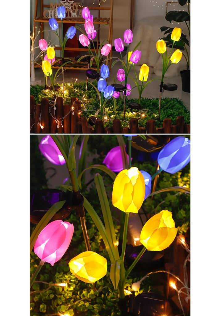 Low Voltage LED Solar Courtyard Light - Super Bright Tulip Stake, Waterproof for Outdoor Atmosphere